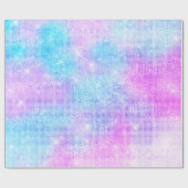 LUXURY PASTEL GLITTER SPLATTER PAARS CADEAUPAPIER (Vlak)