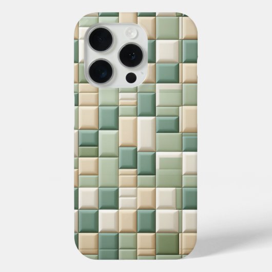 Luxury Pattern Case - Sage Green & beide plaid (Achterkant)