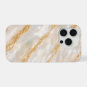 Luxury Pearl Marble Gold Vein Phone Case (Verso Horizontal)