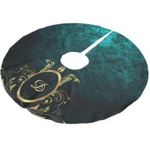 Luxury Personalized Damask gold Lijst Kerstboom Rok