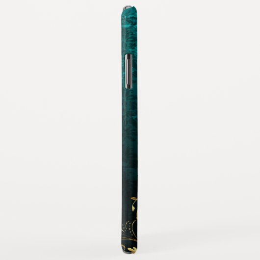 Luxury Personalized Damask Turquoise Case-Mate iPhone Case (Achterkant/rechts)