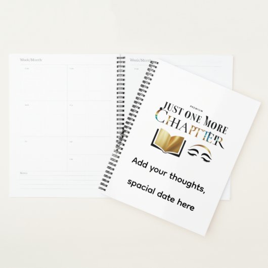 Luxury Personalized "Just One More Chapter Planner (Display)