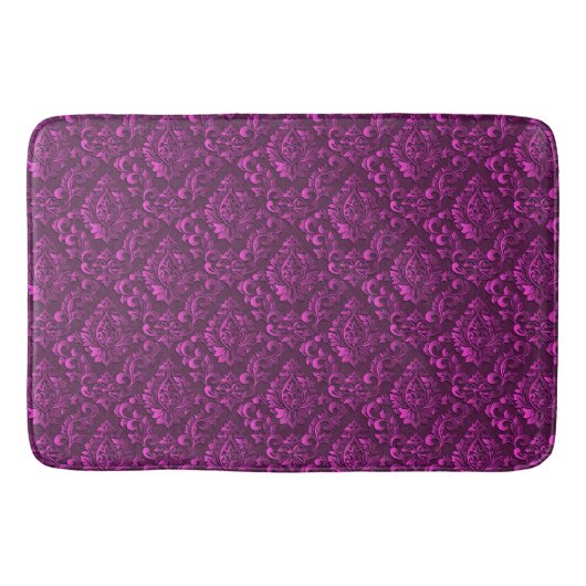 Luxury Pink Damask Floral Badmat (Voorkant)