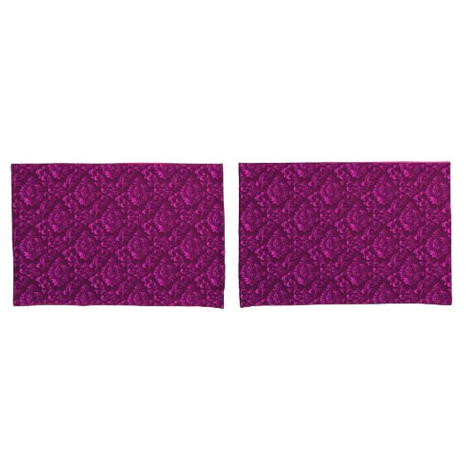 Luxury Pink Damask Floral Kussensloop (Voorkant-Set)