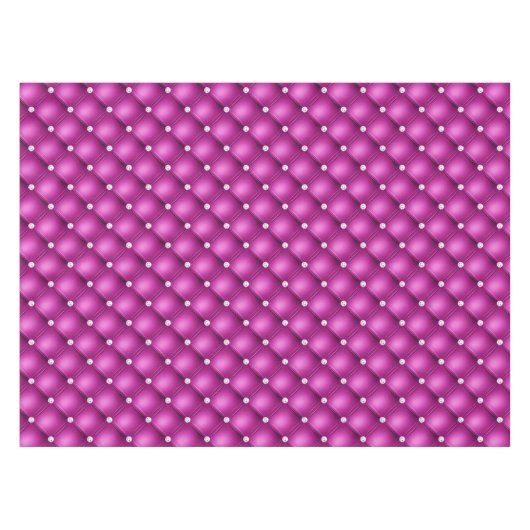 Luxury Pink Diamond Tufted Pattern Tafelkleed (Voorkant (Horizontaal))