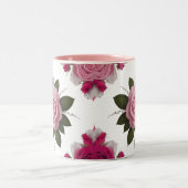 Luxury Pink & Fuchsia Rose Two-Tone Mug   (Centre)