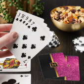 Luxury Pink Gold Glitter Pokerkaarten (Insitu)