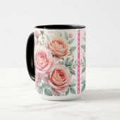 Luxury Pink Roses Beautiful Popular Collection Mok (Voorkant links)