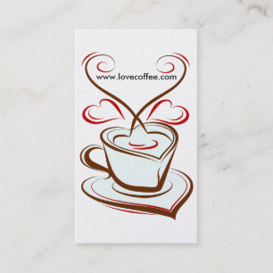 Luxury Platinum Love Coffee Cafe Visitekaartje