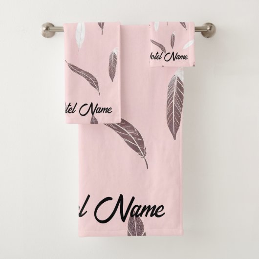 Luxury Popular Feathers Boho Collection Bad Handdoek (Insitu)