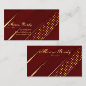 Luxury Professional Red en Gold Visitekaartje (Voorkant / Achterkant)