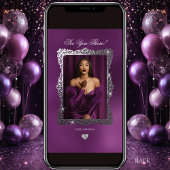 Luxury Purple Elegant Prom Send-Off Invitation