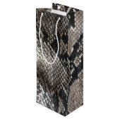 Luxury Python Snake Skin - Rich Elegant Mode Wijn Cadeautas (Achterkant Gekanteld)
