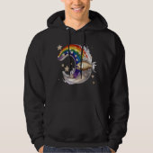 Luxury Rainbow Moon Fish 3D Star Pullover Hoodie (Devant)