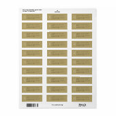 Luxury Real Estate Agent Return Address Labels (Full Sheet)