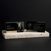 Luxury Real Estate Arch Frame Photo Black Gold Visitekaartje