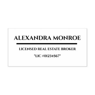 Luxury Real Estate Name – Minimal Professional Zelfinktende Stempel