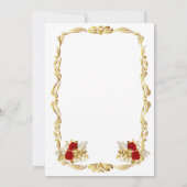 Luxury Red and Gold Floral Wedding Invitation (Dos)