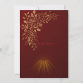 Luxury Red and Gold Wedding Invitation  (Dos)