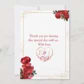 Luxury Red Floral Wedding Invitation (Dos)