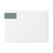 Luxury Return Address Label-Wedding, Personal (Voorkant)