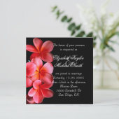 Luxury Rose Elegant Plumeria Mariage Invitation (Debout devant)
