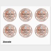 Luxury Rose Glitter Stars Product Labels Logo (Vel)