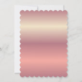 Luxury Rose Gold Scalloped Wedding Invitation - Cu (Dos)