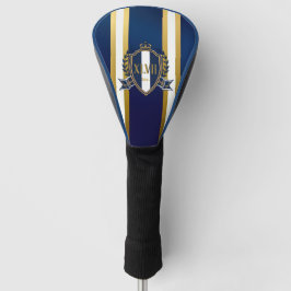 Luxury Royal Blue and White Monogram Golfheadcover