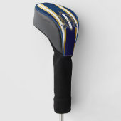 Luxury Royal Blue and White Monogram Golfheadcover (Schuin)