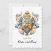 Luxury Royal Victorian Crest Wedding Invitation (Dos)