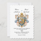 Luxury Royal Victorian Crest Wedding Invitation (Devant)