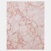 Luxury Roze Blush Glitter Marble Fleece Deken (Voorkant)