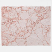 Luxury Roze Blush Glitter Marble Fleece Deken (Voorkant (Horizontaal))