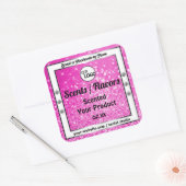 Luxury roze mousserende glitter Product Labels Log (Envelop)