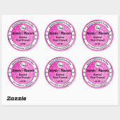 Luxury roze mousserende glitter Product Labels Log (Vel)