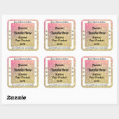 Luxury Roze Paarse Gold Glitter Product Labels (Vel)