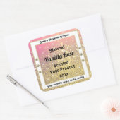 Luxury Roze Paarse Gold Glitter Product Labels (Envelop)