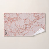 Luxury roze Roze Blush Glitter Marble Customize Bad Handdoek (Handdoek)