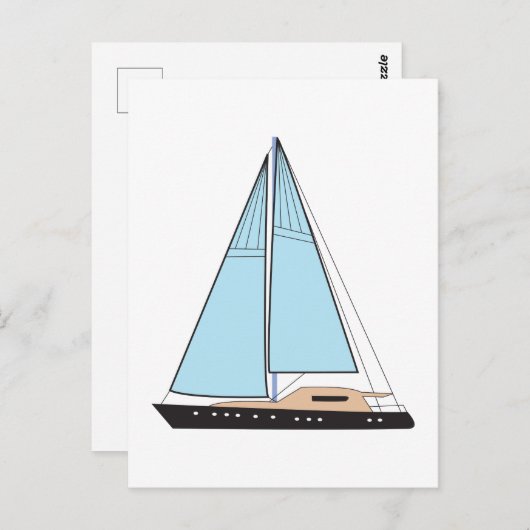 Luxury Sailing Yacht Boat Briefkaart (Voorkant / Achterkant)