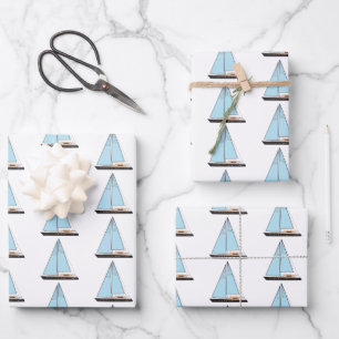 Luxury Sailing Yacht Boat Inpakpapier Vel