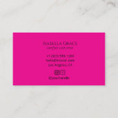 Luxury Script Pink Lash Artist Visitekaartje (Achterkant)