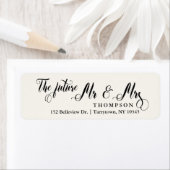 Luxury Script The Future Mr en Mrs Ivory Elegant Etiket (Insitu)