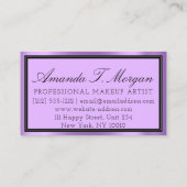 Luxury Services Interior Event Wedding Paars Visitekaartje (Achterkant)