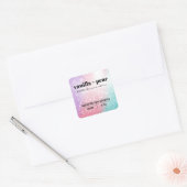 Luxury Shimmer Pastel Pink Blue Soy Candle Labels (Envelop)