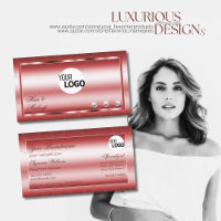 Luxury Shimmery Red Stylish met Diamonds en Logo
