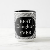 Luxury Silver "Best Daughter Ever"-ontwerp Mok (Midden)