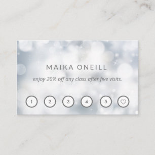 Luxury Silver bokeh wellness massage yoga Visitekaartje