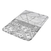 Luxury Silver Dollars Interior Marble Glitter Show Badmat (Gekanteld)