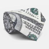 Luxury Silver Dollars Marble Glitter Stropdas (Opgerold)